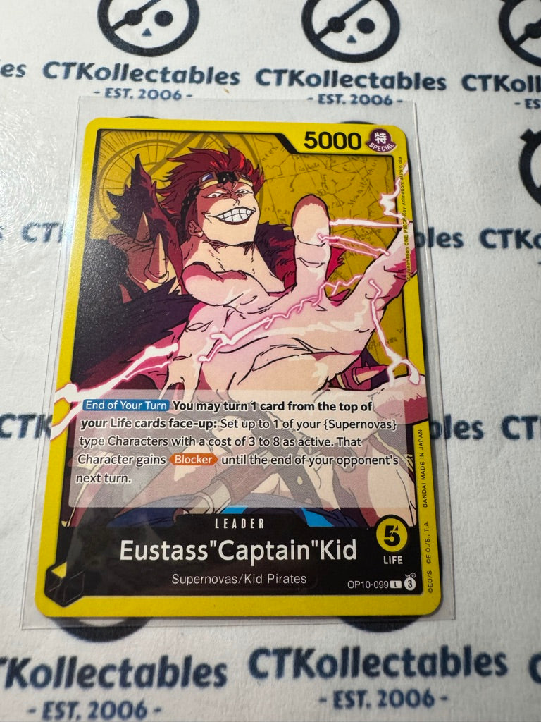 One Piece TCG Eustass "Captain" Kid Leader Card OP10-099 L Royal Blood NM/M