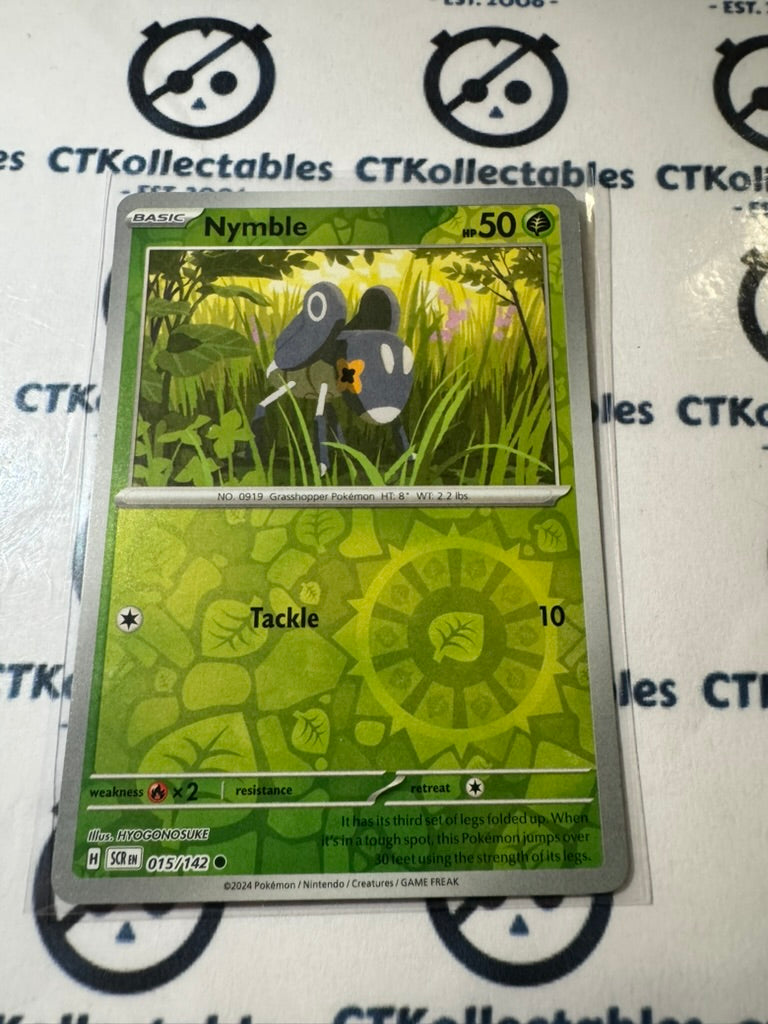 Nymble Reverse Holo #015/142 Stellar Crown Scarlet & Violet Pokemon