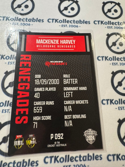 2024/25 TLA Cricket Traders Parallel Special P 092 Mackenzie Harvey