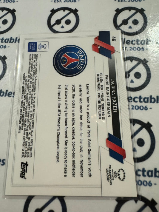 2022-23 Topps Chrome UEFA Women’s Soccer #46 Laurina Fazer RC Rookie