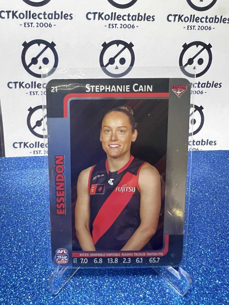 2025 AFLW Teamcoach Silver #21 Stephanie Cain Bombers