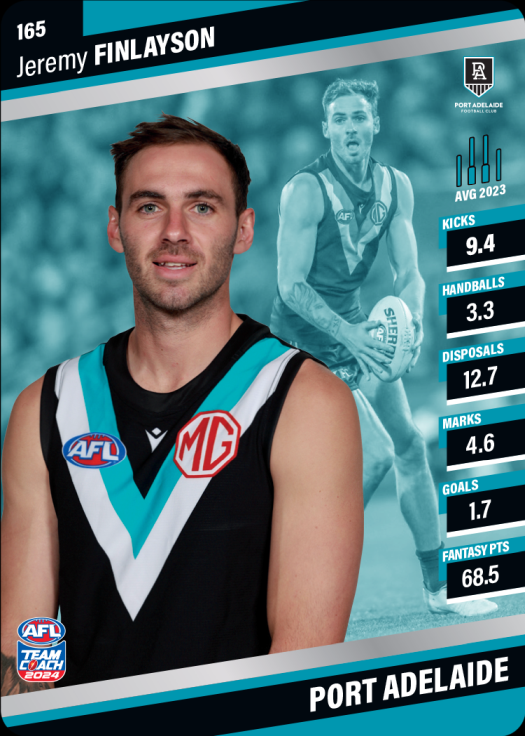2024 AFL Teamcoach Silver Card #165 Jeremy Finlayson Power