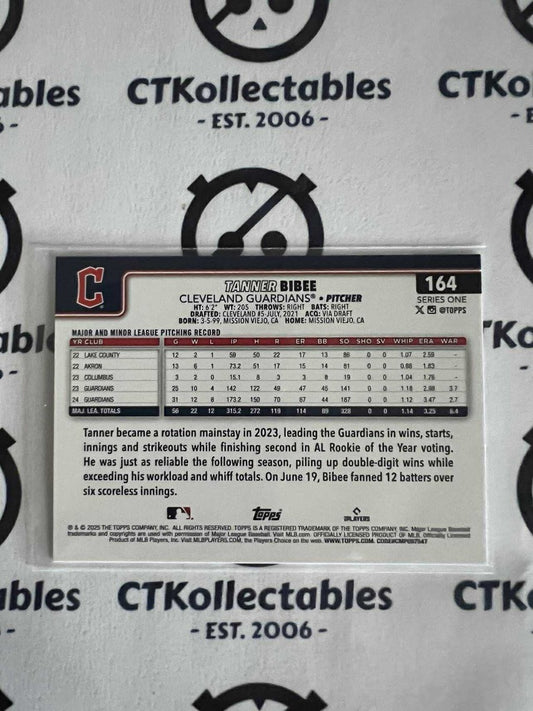 2025 Topps Series 1 Baseball Tanner Bibee Spring Training Silver Foil #164