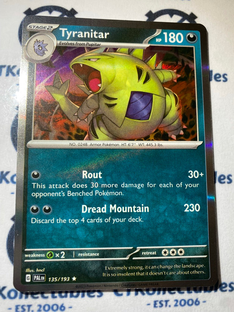 Tyranitar Holo Rare #135/193 2023 Paldea Evolved Pokemon Card