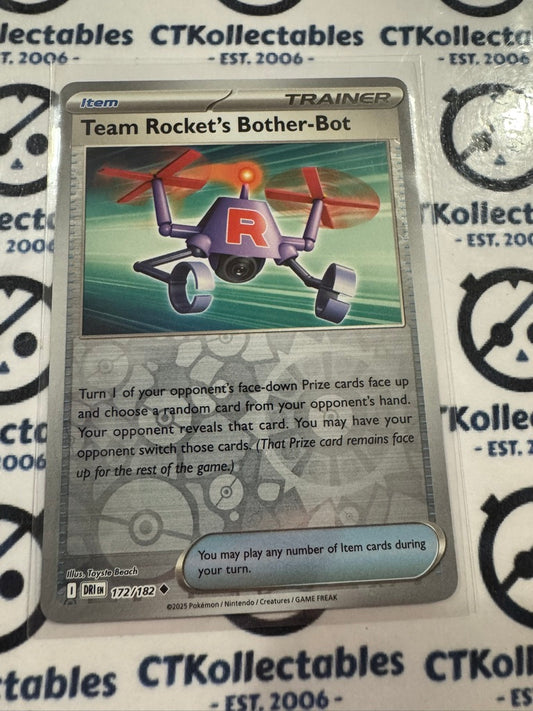 Team Rocket's Bother-Bot Reverse Holo #172/182 Scarlet & Violet Destined Rivals