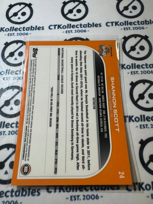 2022-23 Topps NBL Chrome Shannon Scott Refractor #24 Taipans