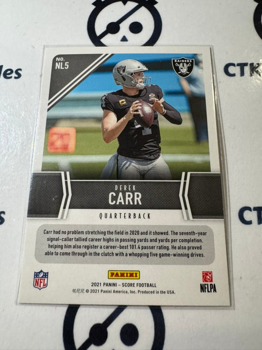 2021 NFL Score Next Level Stats #NL5 Derek Carr Raiders