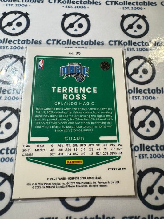 20121-22 NBA Donruss Optic Terrence Ross Fast break Silver Disco Prizm #35 Magic