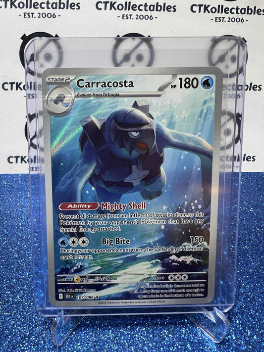 CARRACOSTA ILLUSTRATION RARE HOLO SCARLET & VIOLET BLACK BOLT #107/086 POKEMON