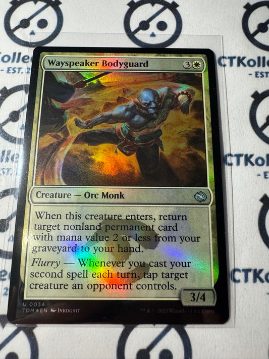 Magic The Gathering Tarkir Dragonstorm Wayspeaker Bodyguard FOIL 0034 U