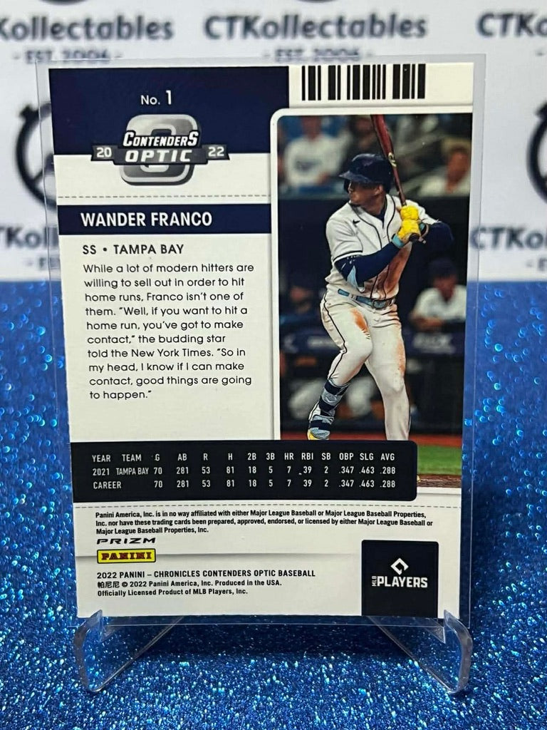 2022 Chronicles MLB Contenders Optic #1 Wander Franco Building Blocks Prizm