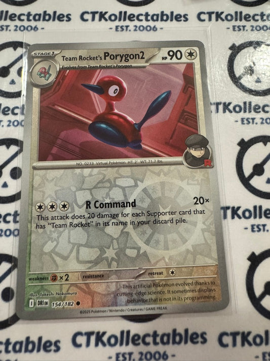 Team Rocket's Porygon2 Reverse Holo #154/182 Scarlet & Violet Destined Rivals