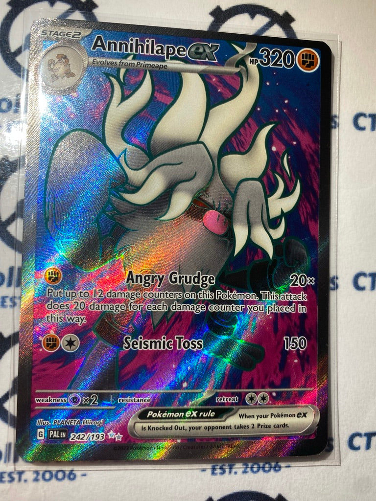 Annihilape EX Full Art #242/193 2023 Scarlet & Violet Paldea Evolved P CTKollectables Annihilape EX Full Art #242/193 2023 Scarlet & Violet Paldea Evolved P CTKollectables
