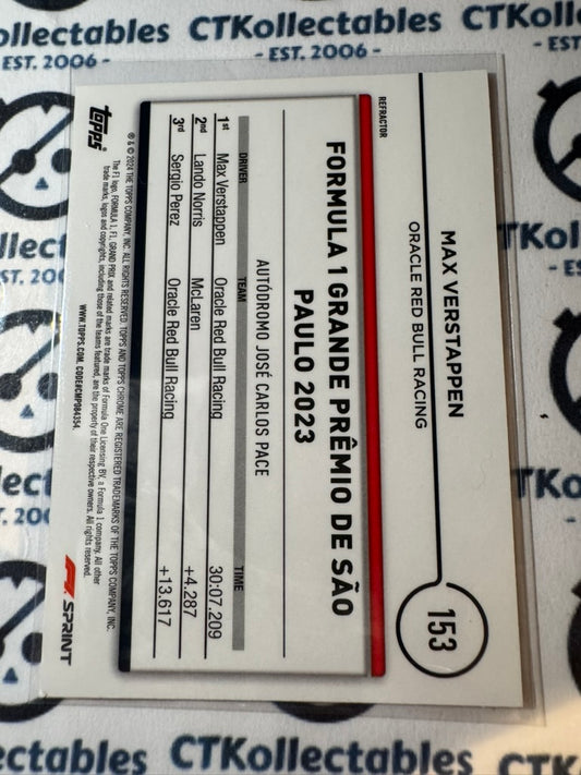 2024 Topps Chrome F1 Max Verstappen Silver Refractor "Sprint Winners" #153