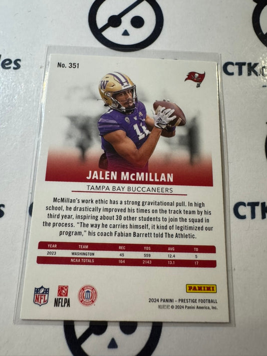 2024 NFL Prestige Rookie Card #351 Jalen McMillan Tampa Bay Buccaneers