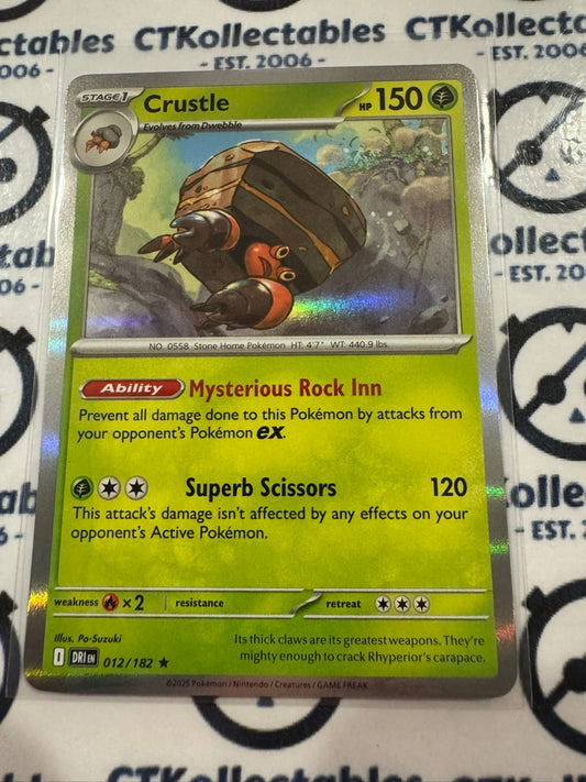 Crustle Holo Rare #012/182 Scarlet & Violet Destined Rivals Pokemon Card