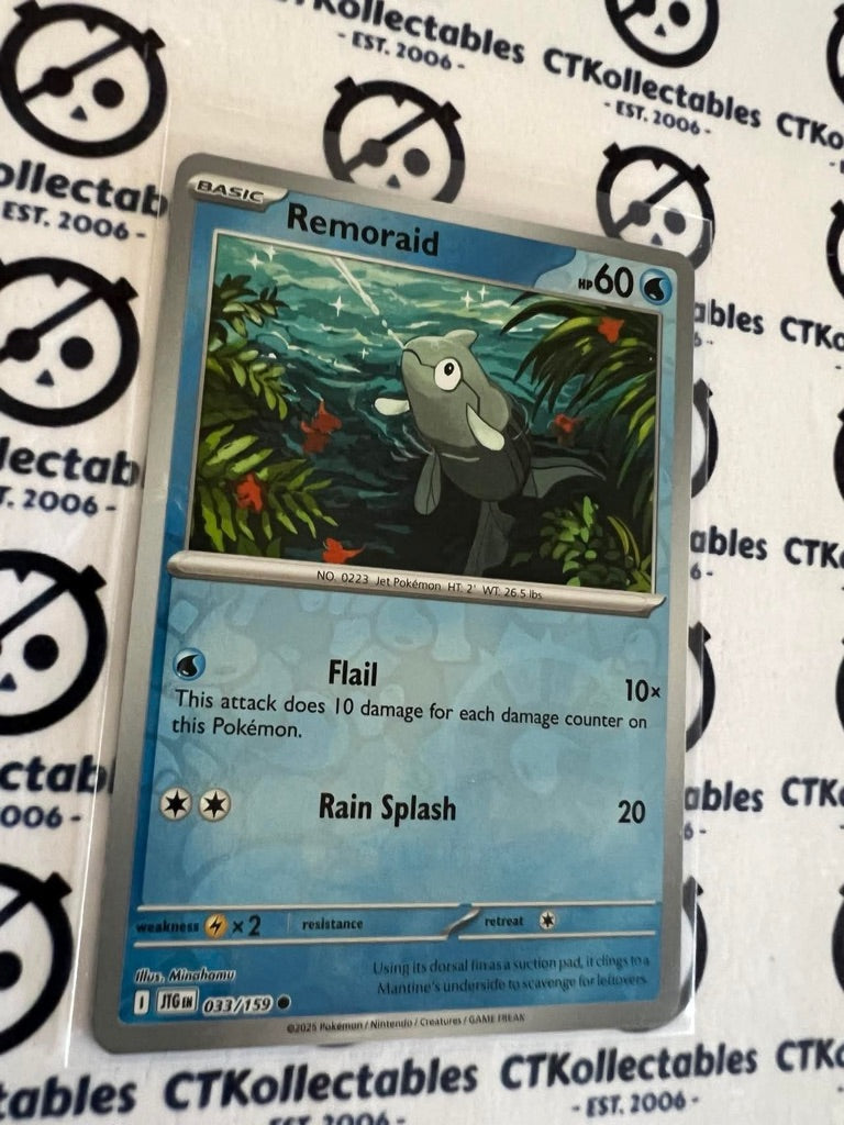 Remoraid Reverse Holo #033/159 Journey Together Pokemon Card TCG