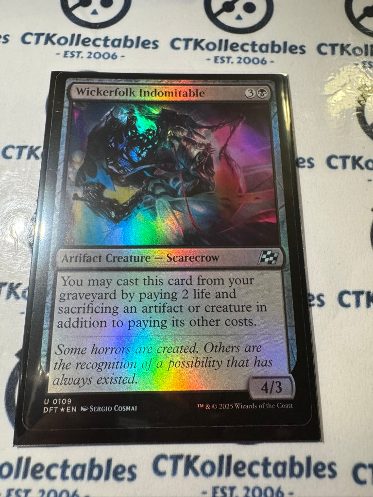 2025 Magic The Gathering AETHERDRIFT Wickerfolk Indomitable # U 0109 Foil