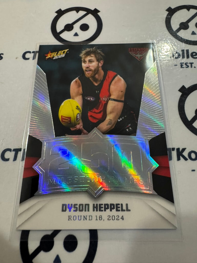 2025 AFL Footy Stars Milestone Dyson Heppell MG31 Bombers