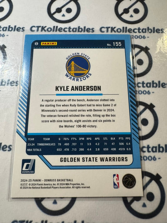 2024-25 NBA Panini Donruss Kyle Anderson Green Laser #155 Warriors