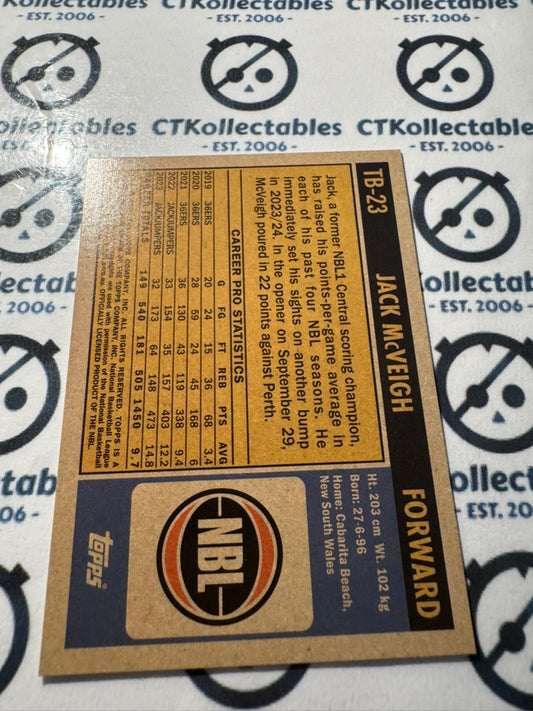 2023-24 Topps NBL Jack McVeigh 1971 Topps Throwback #TB-23 Jackjumpers
