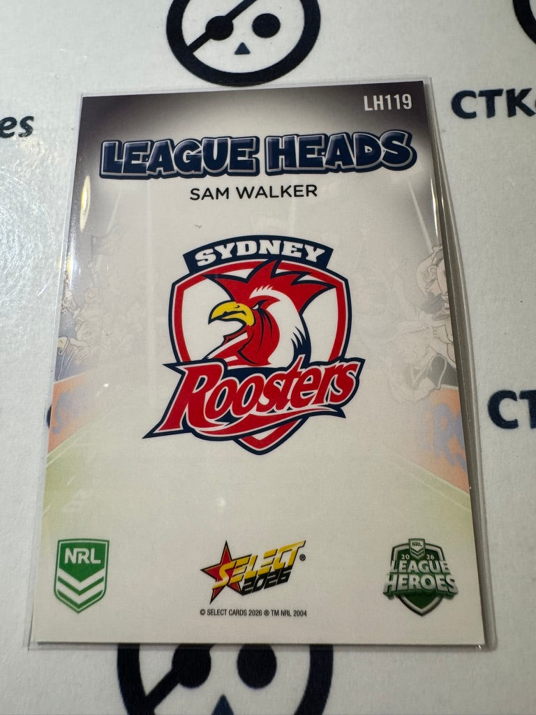 2026 Select NRL League Heroes League Heads #LH119 Sam Walker Roosters