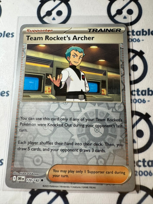 Rockets archer Scarlet & Violet Destined Rivals #170/182 Reverse Holo Pokemon