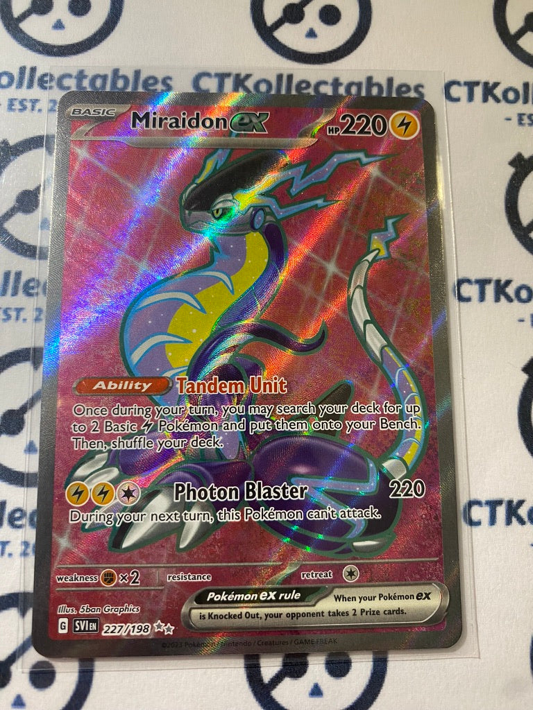 Miraidon EX Full Art #227/198 2023 Scarlet & Violet Pokmon TCG Miraidon EX Full Art #227/198 2023 Scarlet & Violet Pokmon TCG