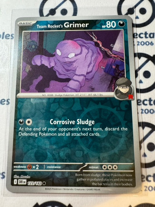 Rocket's Grimer Scarlet & Violet Destined Rivals #123/182 Reverse Holo Pokemon