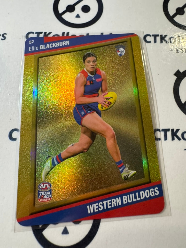 2024 AFLW Teamcoach GOLD #52 Ellie Blackburn Bulldogs