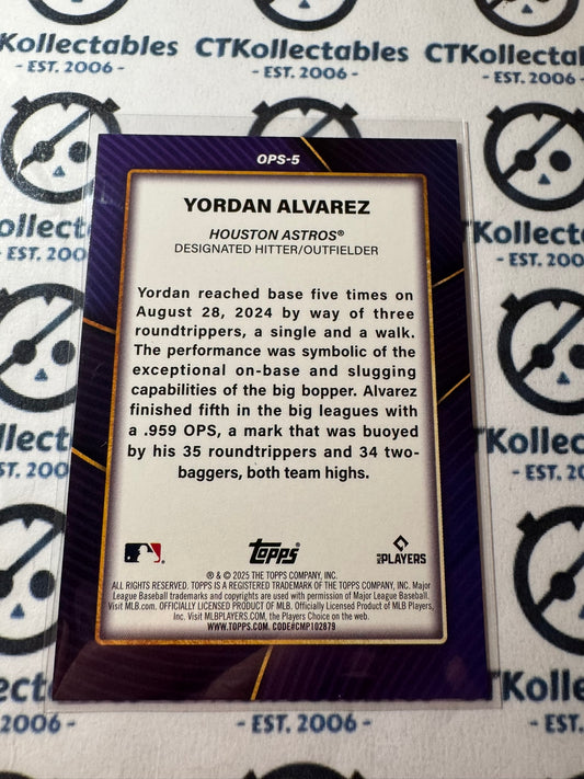 2025 Topps Series 2 Baseball Yordan Alvarez OPS Leaders #OPS-5 Astros