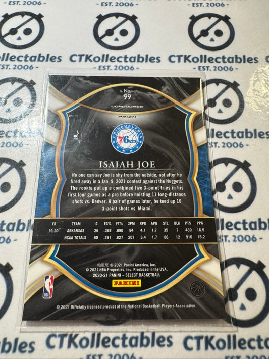 2020-21 NBA Select Isaiah Joe RC Green White Purple Prizm Concourse #99 76ers