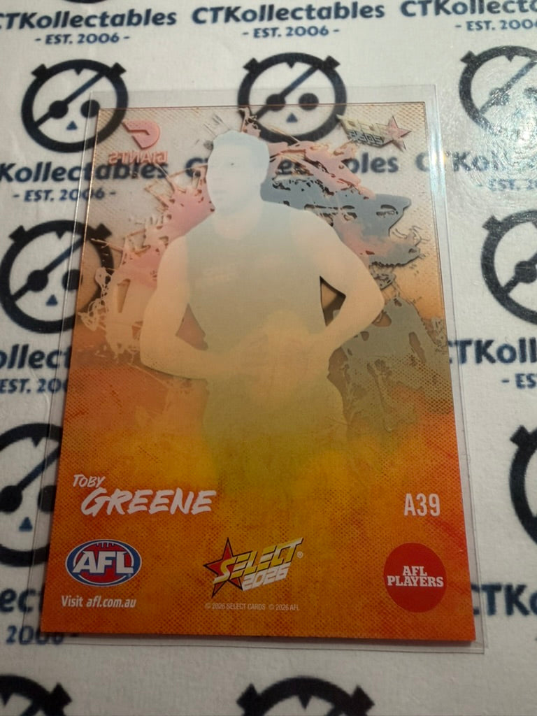 2026 Select AFL Footy Stars ACETATE #A39 Toby Greene Giants