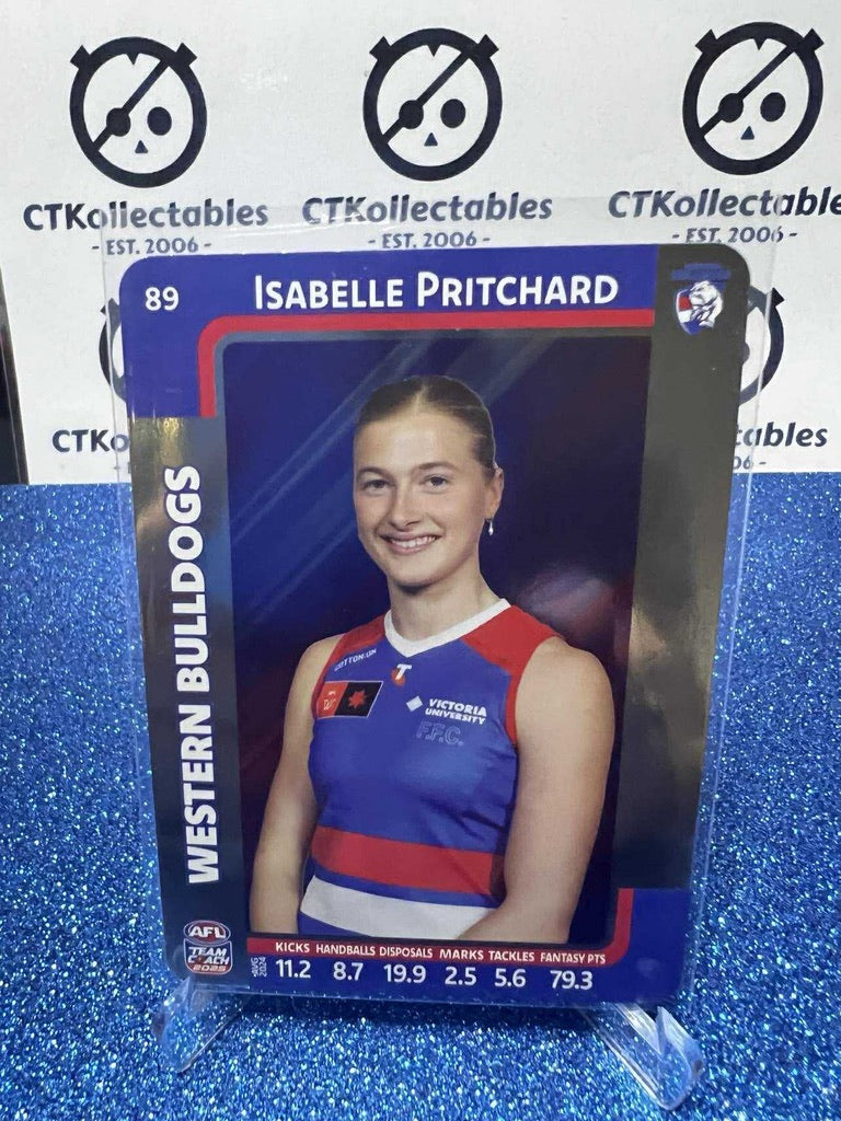2025 AFLW Teamcoach Silver #89 Isabelle Pritchard Bulldogs