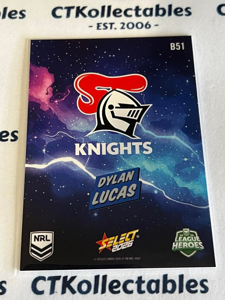 2026 Select NRL League Heroes BANG #B51 Dylan Lucas Knights