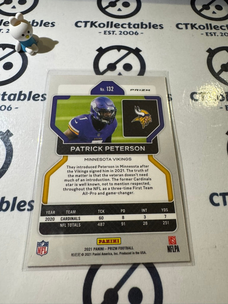 2021 PANINI NFL PRIZM PATRICK PETERSON RED WHITE BLUE PRIZM #132 VIKINGS