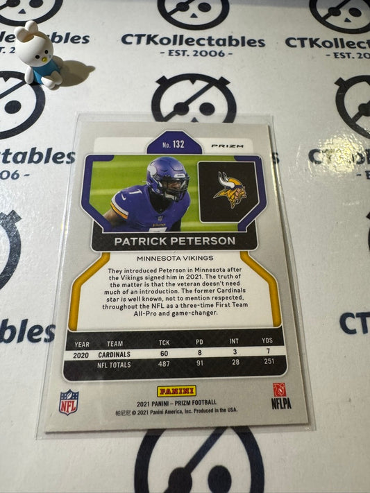 2021 PANINI NFL PRIZM PATRICK PETERSON RED WHITE BLUE PRIZM #132 VIKINGS