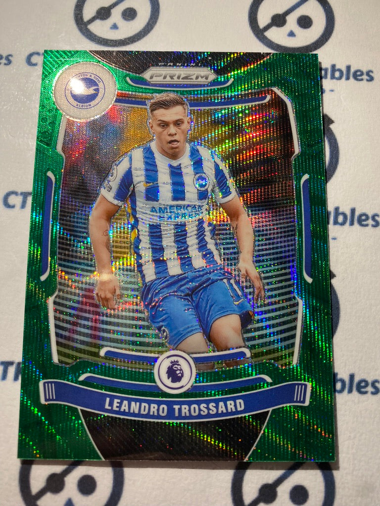 2021-22 Panini Prizm Premier League Soccer Leandro Trossard Green Wave Prizm#187