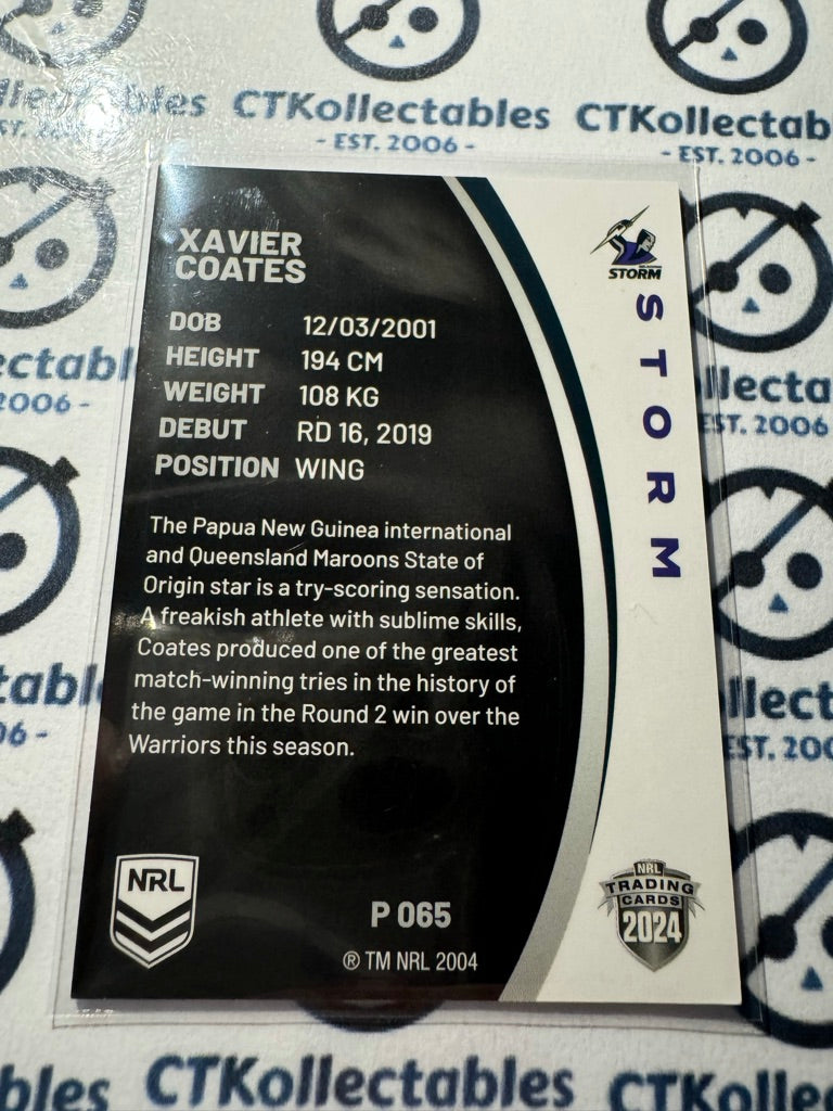 2024 NRL TLA Elite Pearl Silver - P065 Xavier Coates Storm
