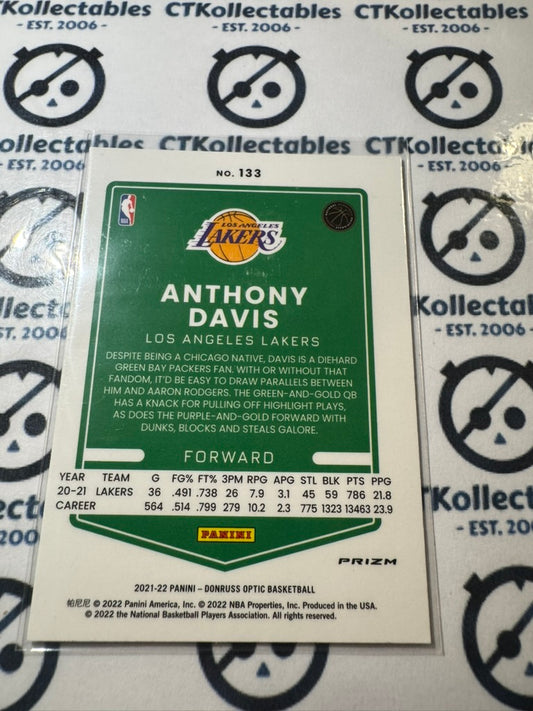 2021-22 NBA Donruss Optic Anthony Davis Holo Prizm #133 Lakers