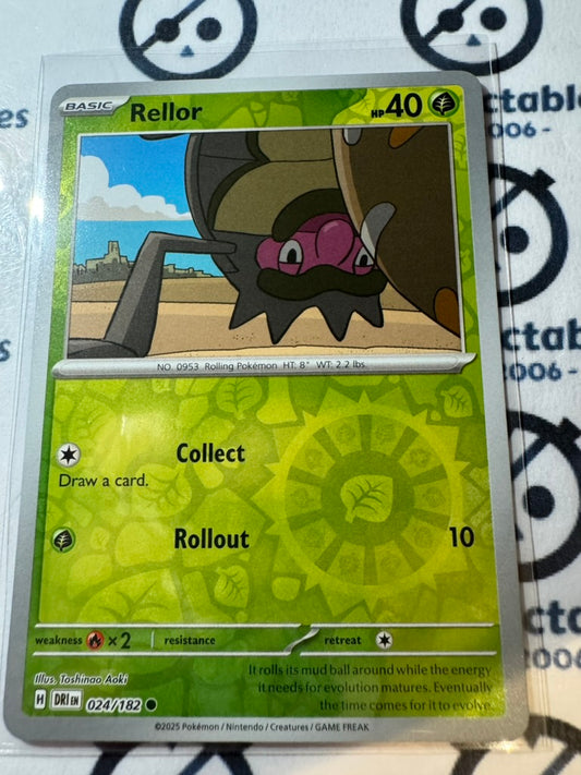 Rellor Scarlet & Violet Destined Rivals #024/182 Reverse Holo Pokemon TCG