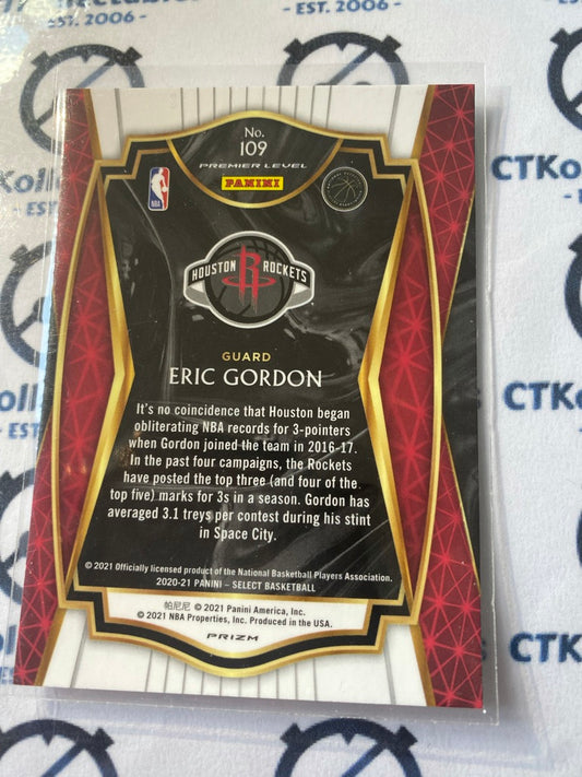 2020-21 Panini NBA Select Eric Gordon Silver Prizm Premier Level #109 Rockets