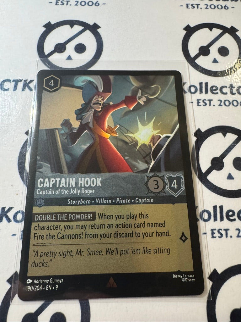 Disney Lorcana Fabled COLD FOIL 190/204 Captain Hook - R