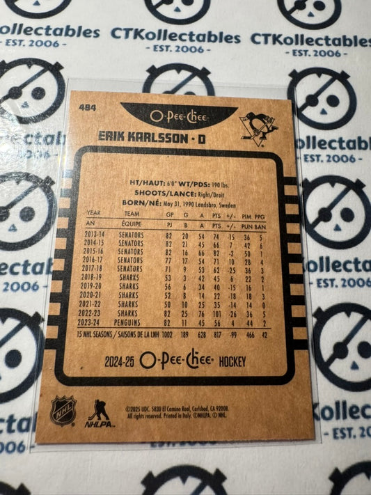2024-25 O-Pee-Chee Hockey RETRO #484 Erik Karlsson Pittsburgh Penguins