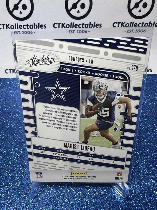 2024 NFL Panini Absolute Rookie RC #170 Marist Liufau Dallas Cowboys