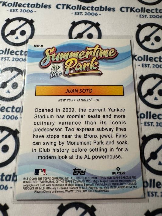 2024 Topps Chrome Baseball Juan Soto Summer Time in the park #SITP-9 Yankees