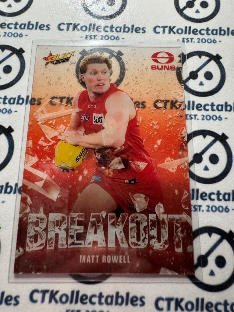 2025 AFL Footy Stars BREAKOUT Matt Rowell B45 Suns