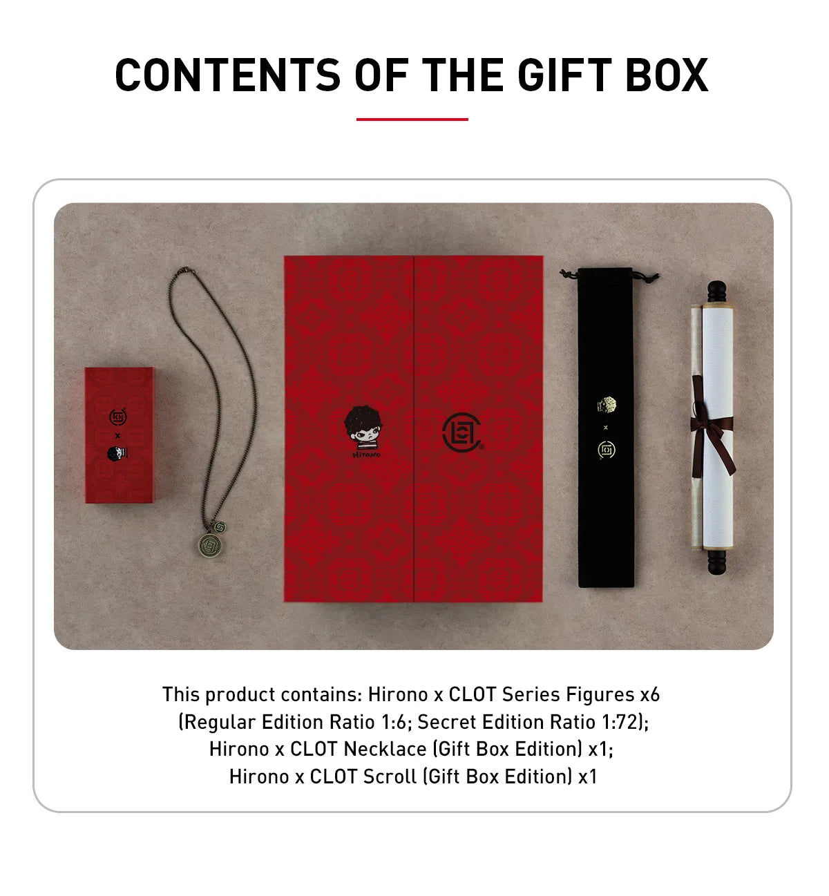 POP MART Hirono × CLOT Series Figures x6 (Gift Box Edition) In Hand Sealed + Secret chance!