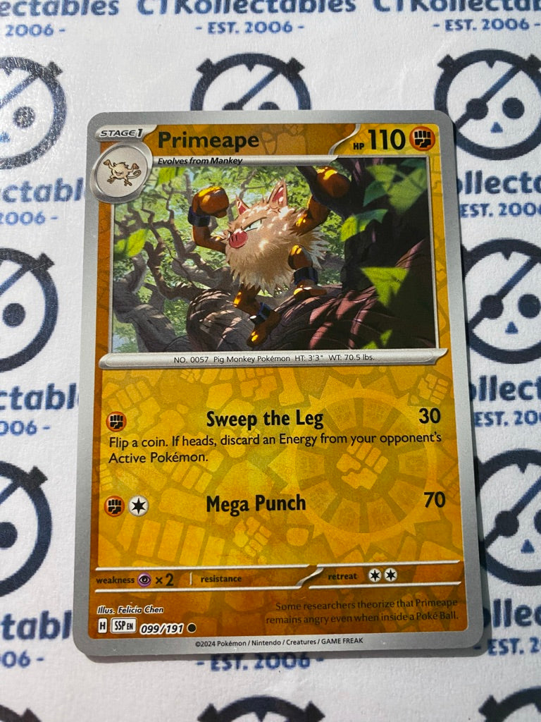 Primeape Reverse Holo #099/191 Surging Sparks Pokémon TCG 2024