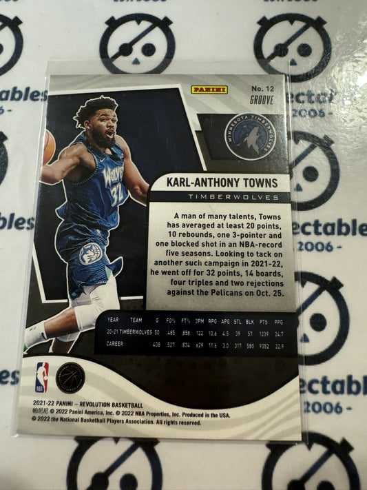 2021-22 NBA Panini Revolution KArl Anthony-Towns GROOVE Card #12